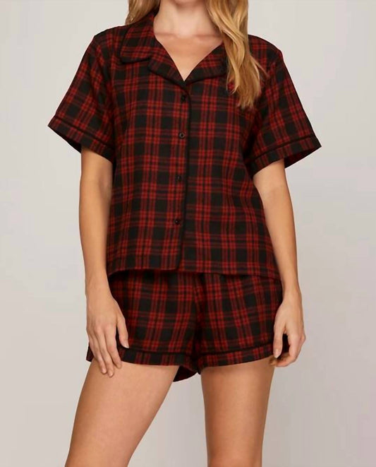 She + Sky - Flannel Pajama Set