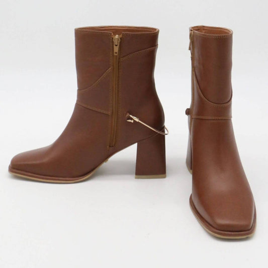 Stivali New York - Women's Amanda Leather Heeled Ankle Booties