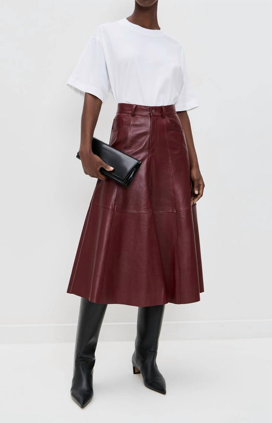 Haikure - Serenity Leather Midi Skirt