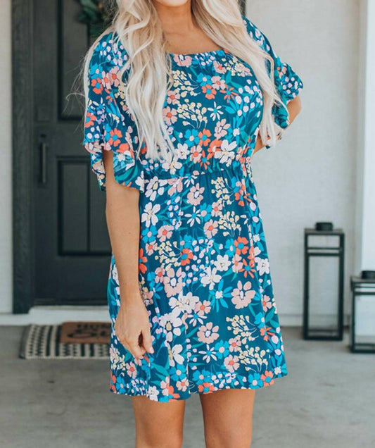 Youmi - Country Chic Boho Floral Mini Dress