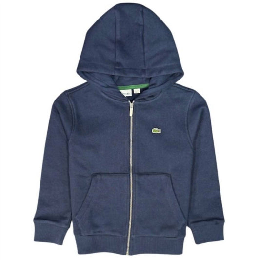 Lacoste - Kid's Kangaroo Pocket Zip-up Hoodie