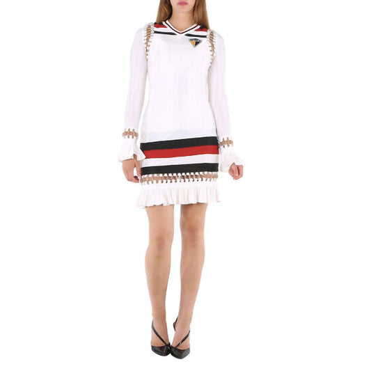 Burberry - Ring Pierced Striped Stretch Jersey Mini Dress