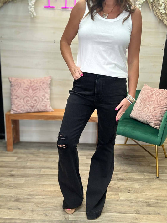 Judy Blue - Tummy Control Destroy Flare Jeans