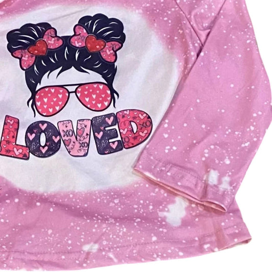 Kids Charm - Girl's Loved Bleached Tee