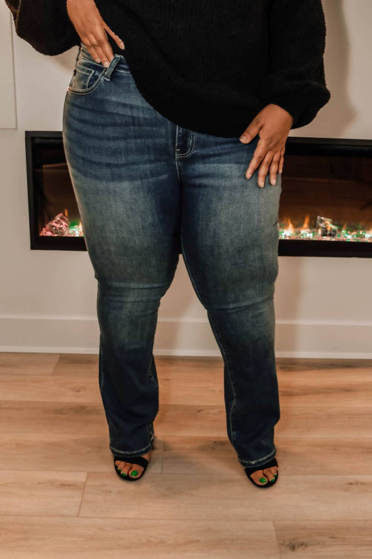 Kancan - High Rise Skinny Bootcut Jeans - Plus