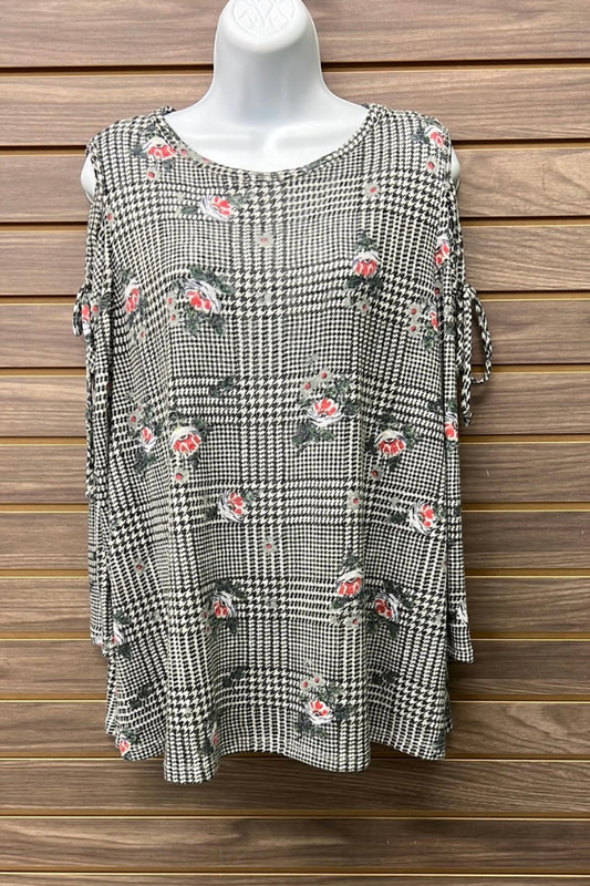 Hopely - Women's Cold Shoulder Floral Top