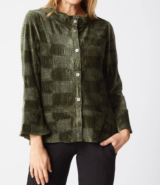 Habitat - Crinkle Velvet Flounce Shirt