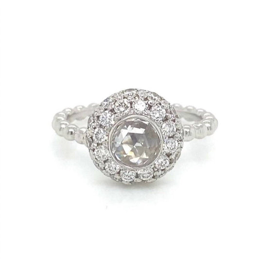 Normani - Women's Rose Cut Diamond Domed Engagement Ring