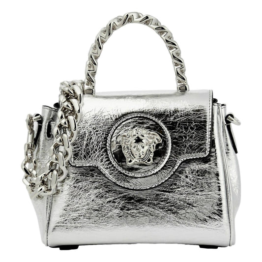 Versace - Women's La Medusa Metallic Top Handle Handbag
