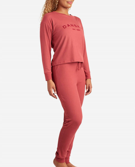 Danskin - Crew Neck Pullover Sleep Set With Jogger