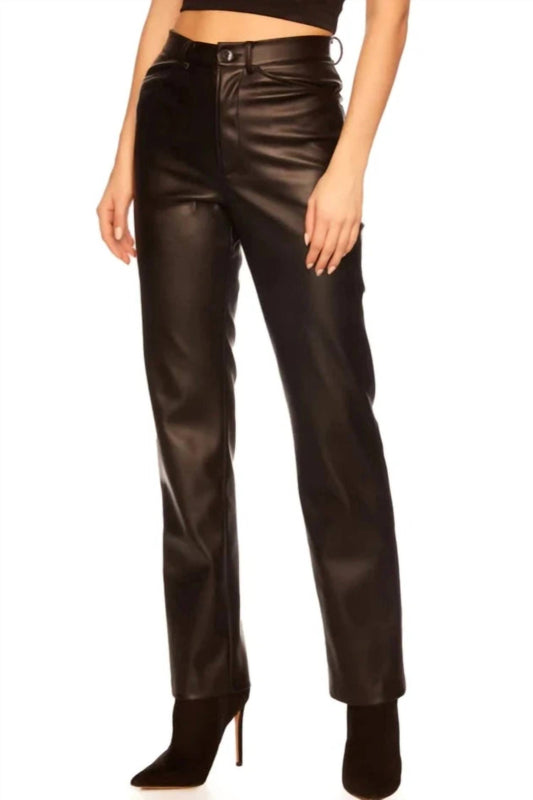 Susana Monaco - MIDNIGHT FAUX LEATHER PANT