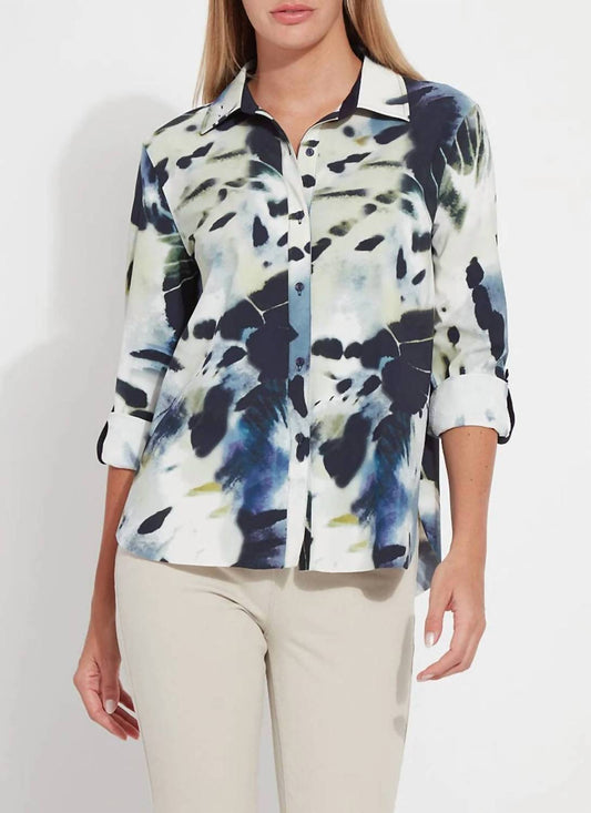 Lysse - Roll Tab Connie Printed Button Down Shirt