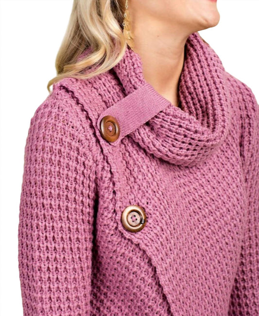 Mainstrip - Cowl Neck Asymmetric Wrap Sweater