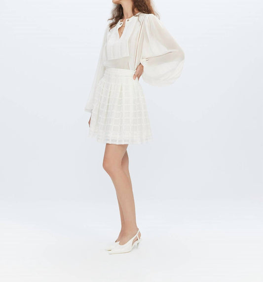 Theo The Label - Atropos Windowpane Lace Banker Skirt