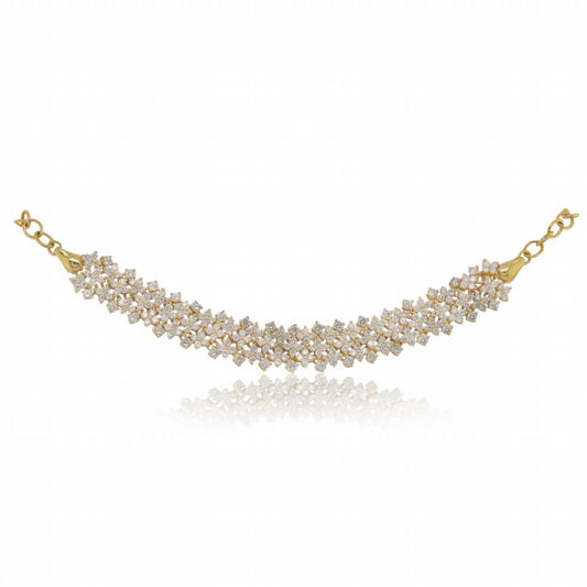 Diana M Jewels - 3.00 Cts Diamond Cluster Bar Link Bracelet