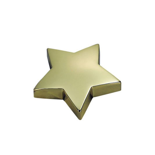 Creative Gifts International - Star Shaped Paperweight in Brass Plate