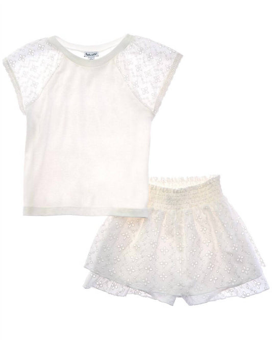 Splendid - Girl's Breezy Short Sleeve Skort Set
