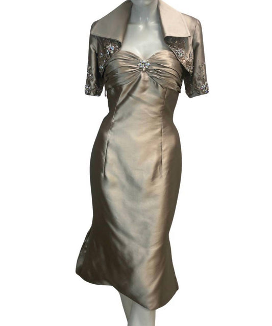 Stephen Yearick - Women's Beaded Back Dress With Jacket