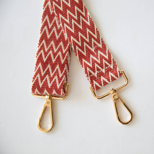 Funky Monkey - Women's Chevron Pattern Canvas Purse Strap