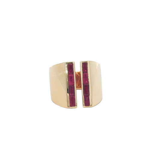 Trio - Women's Baguette Ruby Ring