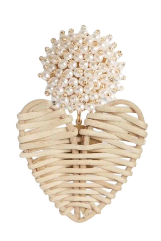 Neely Phelan - Women's Cluster Pearl Rattan Heart Drops