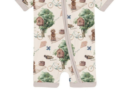 Kickee - Infant & Toddler Unisex Shorty Sleeper With Zipper