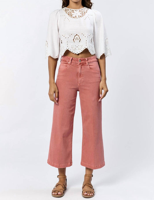 Dear John Denim - Audrey Super High Rise Cropped Wide Leg Jeans