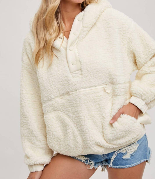 Bluivy - Sherpa Hoodie Pullover Jacket