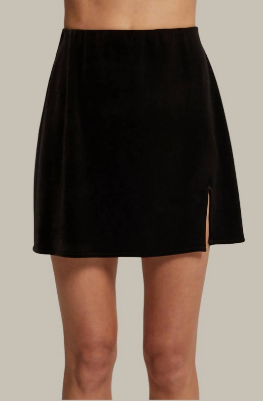Crescent - Mara Velvet Mini Skirt