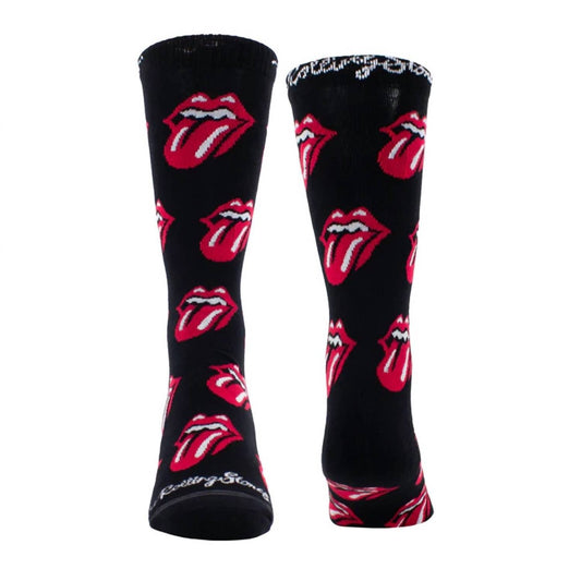 Perri’S Socks - Men's The Rolling Stones Allover Red Tongues Crew Socks