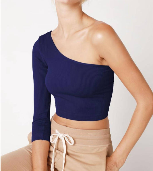 Nikibiki - Ribbed One Shoulder Crop Top