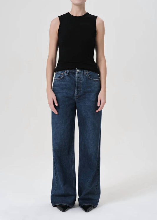 Agolde - Dame High Rise Wide Leg No Cuff Jeans