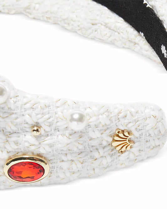 Lele Sadoughi - Women's Gem Bezel Boucle Knotted Headband