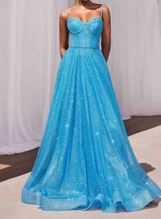 Ladivine - Sleeveless Corset A-line Gown