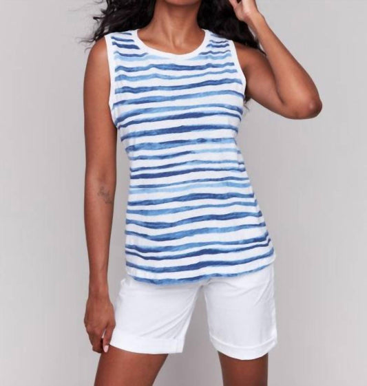 Charlie B - Printed Organic Cotton Sleeveless Top