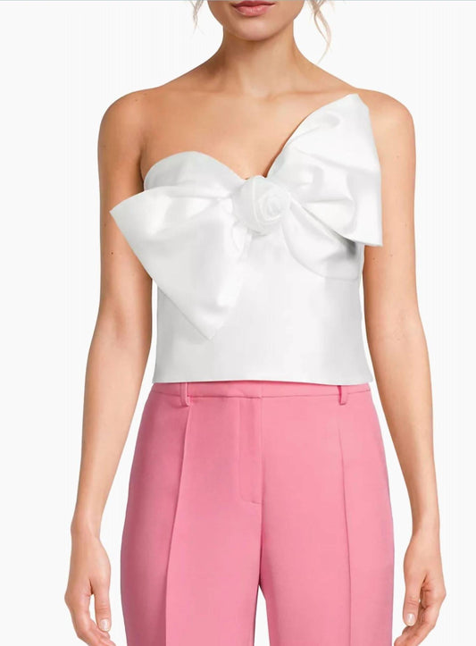 Hutch - Bow Flower Strapless Top