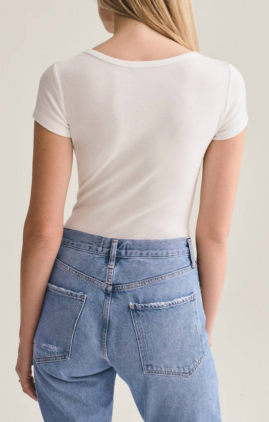 Agolde - Short Sleeve Rib Bodysuit