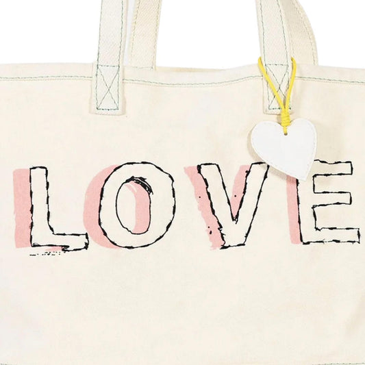 Kerri Rosenthal - TOO DA LOO TOTE LOVE ME TWO TIMES CANVAS BAG