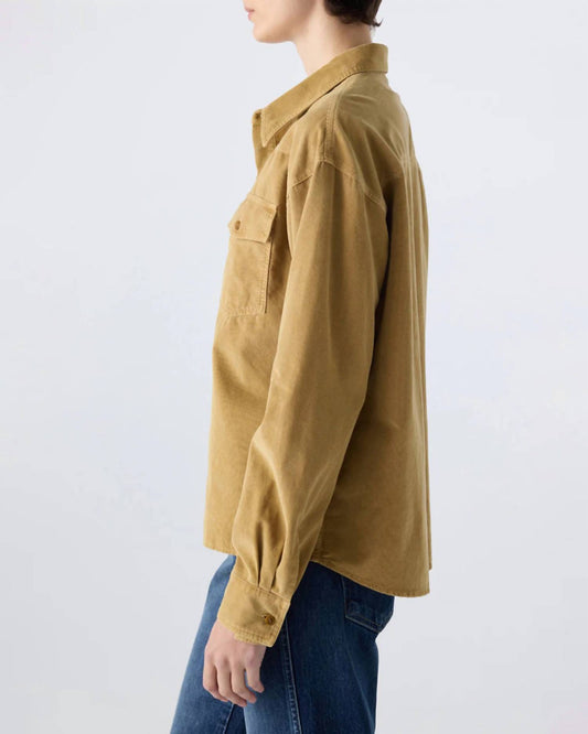 Amo - Jenn Shift Button Down Corduroy Shirt