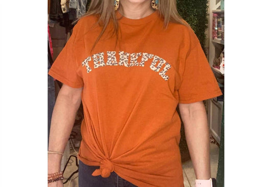 Vintage Blonde - Burnt Leopard Thankful Graphic Tee
