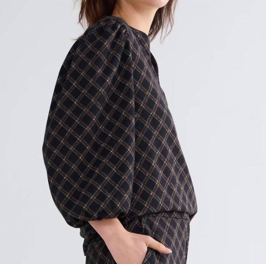 Summum - Jacquard Plaid Top
