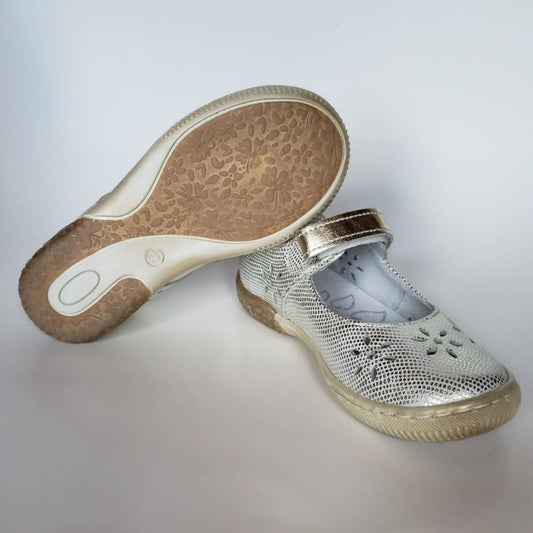 Renbut Shoes - Girl's Velcro Strap Mary Jane Dress Flat Shoe