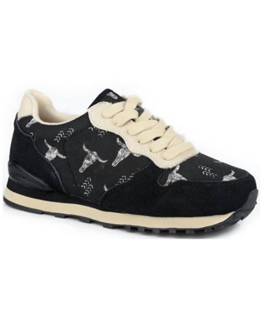 Roper - Ladies Giddy Up Longhorn Print Casual Shoes