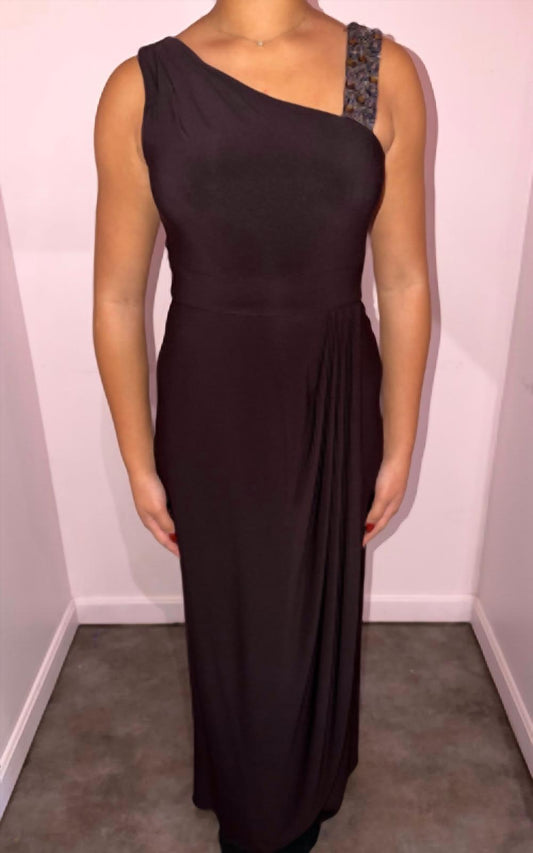 Decode 1.8 - Beaded One Shoulder Jersey Gown