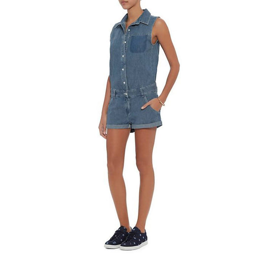 Rag & Bone - Denim Collared Romper