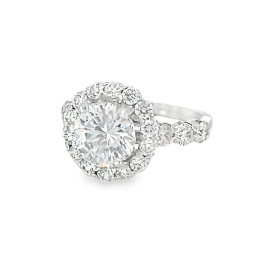 Christopher Designs - Women's Round Halo Diamond Engagement Ring
