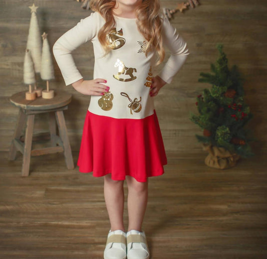 Lemon Loves Layette - Toddler Christmas Carols Dress