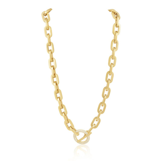 Sahira Jewelry Design - Women's Rory Link Chain Toggle Necklace