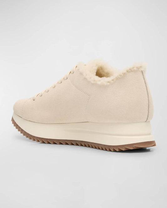 Pedro Garcia - Women's Orinda Shearling Suede Sneakers