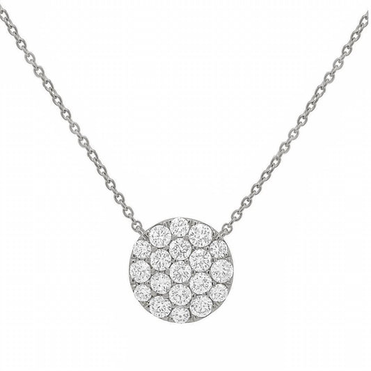 Diana M Jewels - 0.48 Cts Pave Diamond Disc Pendant